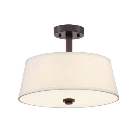 Designers Fountain 15in Studio 2-Light Satin Bronze Interior Ceiling Light Semi Flush Mount 88511-SB